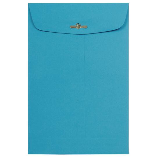 JAM Paper 6" x 9" Blue Open End Catalog Recycled Envelopes